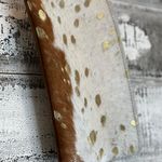 Metallic Leather Acid Wash White & Gold Wristlet 10ā x 6ā Photo 4