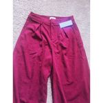 Red Dress Boutique NWT  Courderoy Pants High Waisted Wide Leg Maroon Size Medium Photo 6