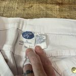 Diane Gilman DG2 | NEW White Gold Trim Stretch Denim Straight Leg Jeans Sz 8 P Photo 2