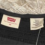 Levi's Levi’s Women’s Size XXXX Large Black Crop Top Puff /Balloon Sleeve New With Tags Photo 4