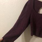 Free People Saffron Open Back Puff Sleeved Sweater in Purple - Size Small Photo 1