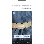 Blue Ribbed Square Neck Long Sleeve Button Front Top Size S Korean Aesthetic Photo 8