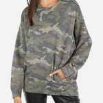 EXPRESS  Camo Crewneck Sweater Photo 0