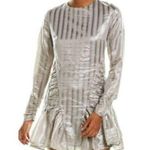 NWT Atoir Walk Me Home Metallic Cocktail Mini Dress in Silver/Gray Size 6 Photo 1