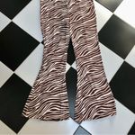River Island NWT Zebra Print Stretchy Pants Plisse Kickflare Flares High Rise 12 Photo 9