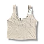 Abercrombie & Fitch NWT Women’s Beige Bustier Minimalist Y2K Crop Top Size L Photo 1