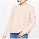 Madewell  Women's‎ Beige Cable Havener Pullover
Sweater Long Sleeve Size large Photo 0