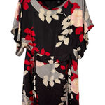 BCBG Maxazria 100% Silk Oriental Kimono Belted Floral Short Sleeve Dress Medium Photo 0