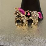Sparkling Horse Keychain with Pink Accents Gold Photo 5