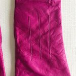 Coach  Vintage Magenta Leather Cashmere Lined Gloves, Sz 7, Y2K Photo 13