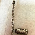 Silver tone Carnelian Tribal necklace Fish pattern Photo 5