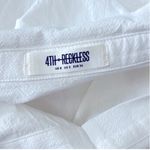 4TH RECKLESS White Long Sleeve Collared V Photo 2