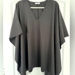 Cherish Women’s M/L Poncho Black Top Photo 0