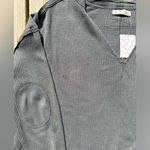 Free People  long sleeve waffle knit shirt with elbow pads Photo 3