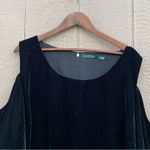 Ralph Lauren LRL Lauren  Womens Shirt Blouse Black Velvet Cold Shoulder Plus 3X Photo 3
