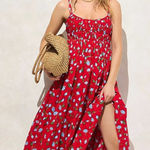 J.Crew NWT  Tiered Dress Brushed Daisy Print Red Multi Photo 0