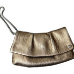 Henri Bendel Bronze Wristlet Clutch Purse Bag Chain Snap Lined Evening Going Out Photo 0