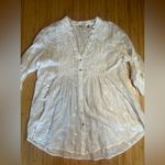 True Grit Sheer Buttonup W/ White Floral Embroidery & Tuxedo Style Front Panels XL Photo 11