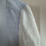 James Perse Standard  Blue White Contrast Cotton Button Down Shirt size 2 Medium Photo 5