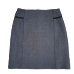 White House | Black Market  Women’s Luxe Suiting Pencil Skirt Size 8 Leather Trim Photo 2