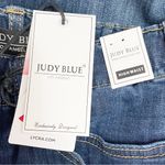 Judy Blue NWT  High Waist Denim Shorts Size Medium Dark Wash Stretch Mid Length Photo 5