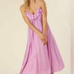 LILOU Maxi Dress with Ruffles, Lavender Large Pink Photo 0