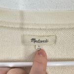 Madewell  Cream Puff Sleeve Henley Sweatshirt Pullover Top Womens Size L Photo 7