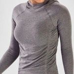 Fabletics kathie seamless long sleeve pullover grey hoodie, Sz large Photo 0
