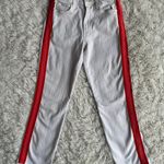 MOTHER Denim Mother The Mid Rise Dazzler Crop Whipping The Cream Pink Racer Size 26 Photo 2