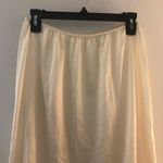 Val Mode Slip Vintage Cream Lace Trim Elastic Waist Skirt Slip Sz L EUC Wedding Size L Photo 1