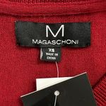 Magaschoni Knit Sweater Womens XS Maroon 100% Wool Crew Neck Academia Classic Photo 2