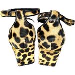 Vince Camuto NWT  Hendriy Leopard Print Block Heel Ankle Strap Pumps Tan 9 Photo 12