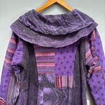 Yak N Yeti Patchwork Bohemian Cotton Coat in Purple M Size M Photo 7