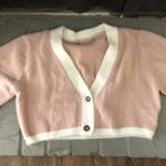 Fuzzy baby pink cropped sweater cardigan Size XS Photo 0