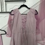 Indian Party Dress Bollywood Wear Designer Pakistani Glitter Gown Wedding suit Pink Size L Photo 3