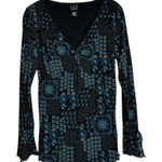 Vintage Y2K Babydoll Top Bell Sleeve Dainty Floral Goth WhimsiGoth Grunge Size M Black Size M Photo 0