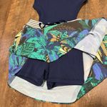 Aerie NEW Offline Ribbed Cutout Romper Dress Sz Medium Blue Tropical Photo 8