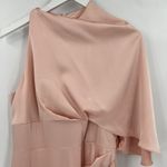 Theia Bria Cape Wrap Cocktail‎ Dress Light Pink High Low Asymmetrical Zip Size 8 Photo 3