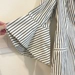 CAbi Blazer 10 Nautical Striped Bell Sleeve Unicorn One Button Front Business Photo 2