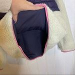 Ivory Ella  Purple Ivory Sherpa hooded pullover L Purple and Cream 741 Photo 9