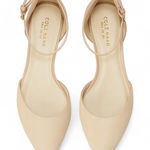 Cole Haan - Nude Suede & Leather D’Orsay Ankle Strap Flats Sz 9.5 Photo 0
