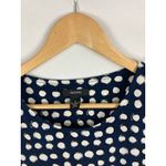 Alfani  Asymmetrical Hem Mixed Print Tunic Top Blue Polka Dot Size Small Photo 3