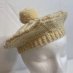 VTG John Molloy Cream Old Money Minimalist Aran Wool Pom Knit Ireland Hat Beret Photo 3