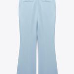 ZARA Ara pants high waisted straight wide leg baby blue suit  Photo 4