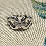 Lagos 925 Sterling Silver Diamond Buckle Derby Ring Size 6 Photo 0