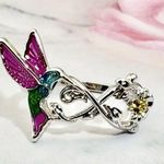 Hummingbird Gorgeous Silver   Ring Size 7 Photo 0