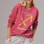 Anthropologie Women’s Zodiac Sagittarius Pullover Crewneck Sweater Size L Photo 0