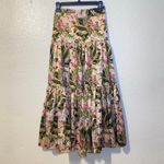 Marciano  Floral Satin Midi Skirt Size 0 XS Photo 1