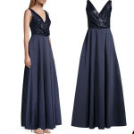 NEW  Dresses Sachin & Babi Midnight Bella Sequin Formal Gown Photo 4