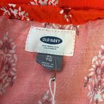 Old Navy Light Weight Red Floral Strapless Maxi Dress w/ Side Slit+Belt -size XL Photo 3